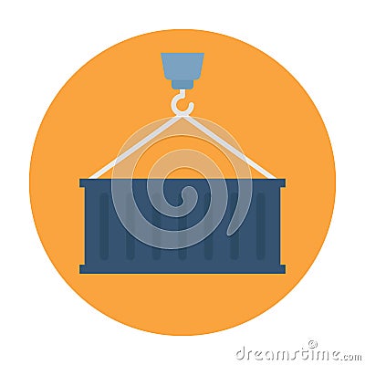 Crane load color with background vector icon which can easily modify or edit Vector Illustration