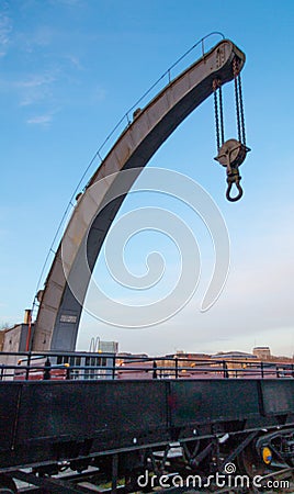 Crane at M-shed museum Stock Photo