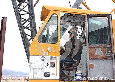 Crane operator Stock Photo