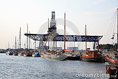 Crane In The Port Of Rostock Germany Editorial Stock Photo