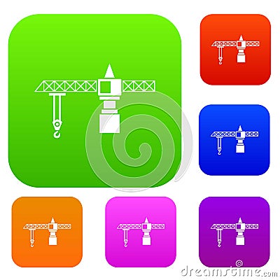 Crane set collection Vector Illustration