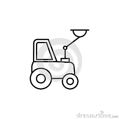 crane tractor icon. Element of construction machine icon for mobile concept and web apps. Thin line crane tractor icon can be used Stock Photo