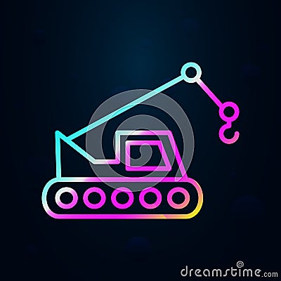 Crane tractor nolan icon. Simple thin line, outline vector of consruction machinery icons for ui and ux, website or mobile Stock Photo