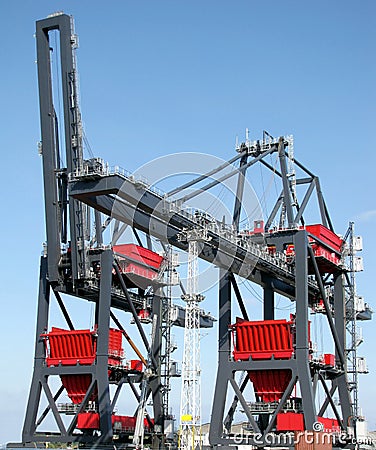 Crane transshipment Stock Photo