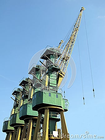 Crane transshipment Stock Photo