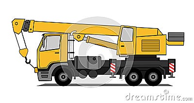 Crane truck Vector Illustration