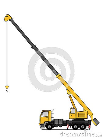 Crane truck Vector Illustration