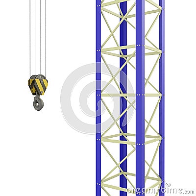 Cranes on a Construction Site Cartoon Illustration