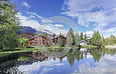 Crans-Montana, Valais, Switzerland Stock Photo