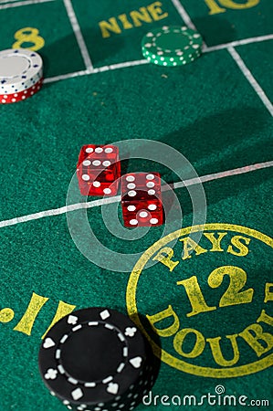 Craps Table Stock Photo