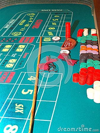 Craps WTable Stock Photo