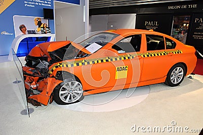 Crash test with a BMW Editorial Stock Photo