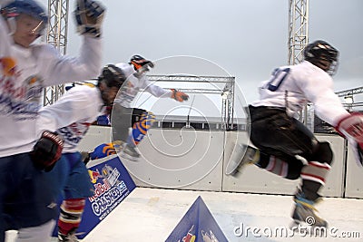 Crashed Ice race, Belgium Editorial Stock Photo