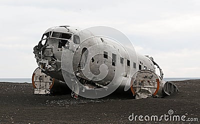 Crashed plane Stock Photo