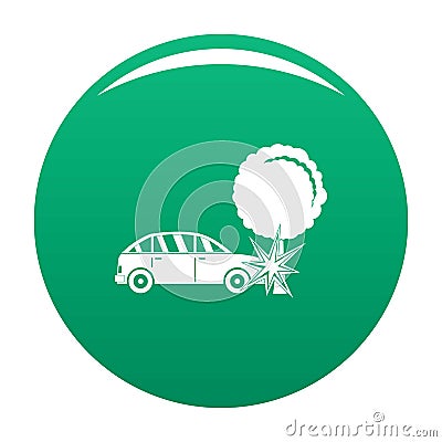 Crashed tree icon vector green Vector Illustration