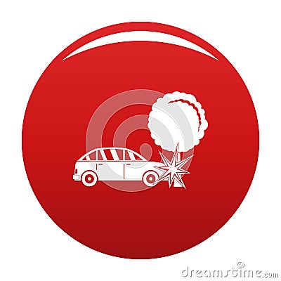 Crashed tree icon vector red Vector Illustration