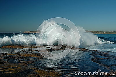 Crashing Ocean Waves Stock Photo