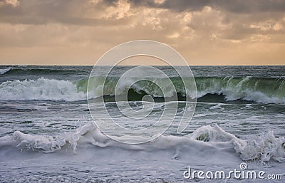 Crashing Ocean waves at la push Washington near forks Stock Photo