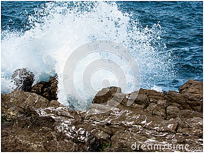Crashing wave Stock Photo