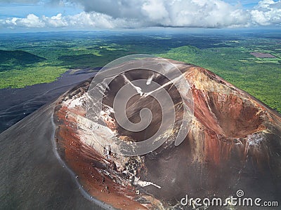 Crater of cerro negro volcano Stock Photo