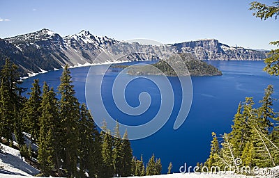 Crater Lake National Park Stock Photo