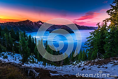 Crater Lake National Park Oregon Stock Photo