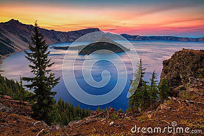 Crater Lake National Park in Oregon, USA Stock Photo