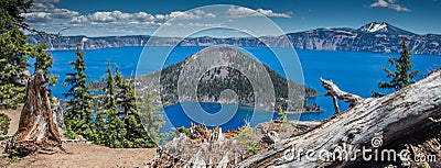 Crater Lake panorama Stock Photo