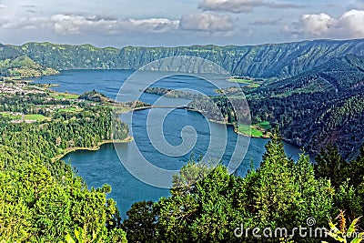 Crater Lakes Stock Photo