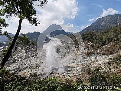Crater mountain in Bogor West Java Indonesia 04082019 Stock Photo