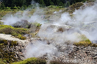 Craters of the Moon, Lake Taupo, New Zealand Stock Photo