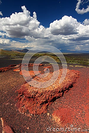 Craters of the Moon Landscape Stock Photo