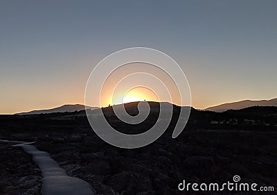 Craters Of The Moon Sunset Stock Photo