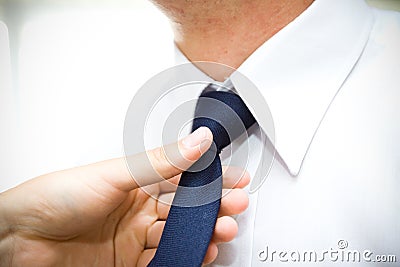 Cravat with a man's suit Stock Photo