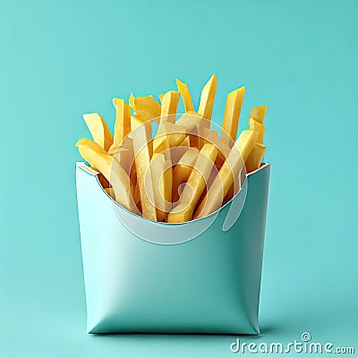 Craving-Worthy French Fry Stock Images: Fast Food, Gourmet Delights, Crispy Golden Goodness for Mockups and Graphical Content Stock Photo