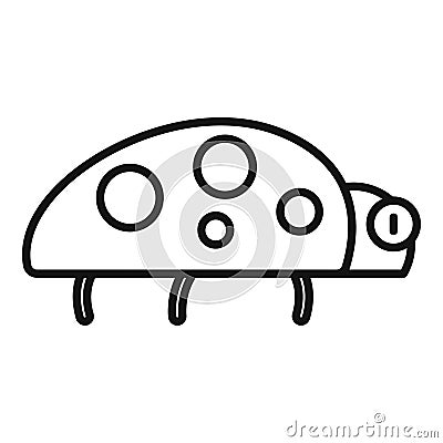 Crawl nature art icon outline vector. Ladybug adorable Stock Photo