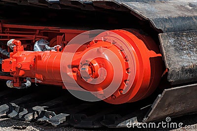 Crawler track hydraulic motor Stock Photo