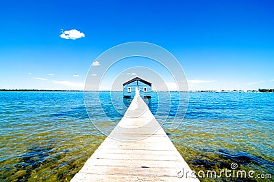 Crawley Edge Boathouse, Swan River, Perth, Western Australia Stock Photo