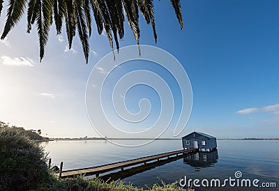 The Crawley Edge Boatshed Stock Photo