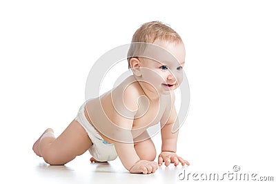 Crawling baby or child or kid Stock Photo