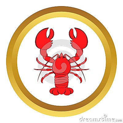 Crayfish vector icon, cartoon style Vector Illustration