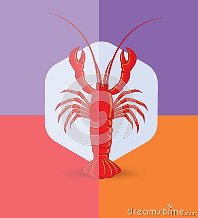 Crayfish Vector Illustration Stock Photo