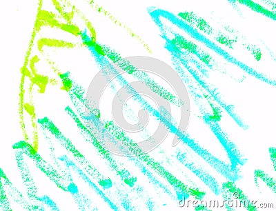 Crayon Doodles. Mint Asymmetric Texture. Stock Photo