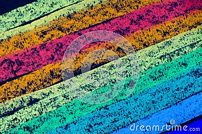 Crayon drawn rainbow spectrum Stock Photo