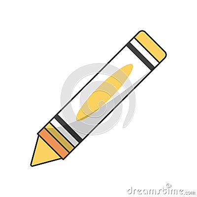 Crayon object and school tool design Vector Illustration