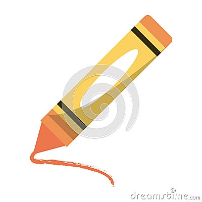 Crayon object and school tool design Vector Illustration