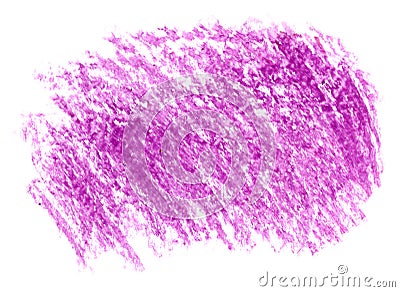 Crayon oil pastel colored pencil hand drawn blot spot isolated on white paper Stock Photo