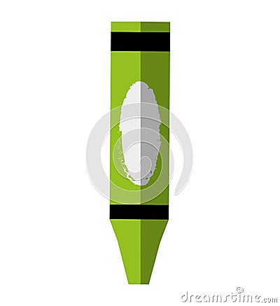 Crayon school supply isolated icon Vector Illustration