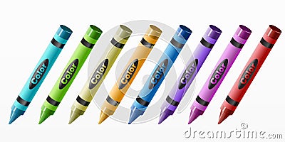 Crayon set Vector Illustration