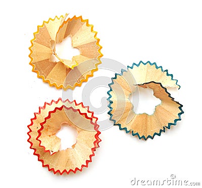 Crayon shavings Stock Photo